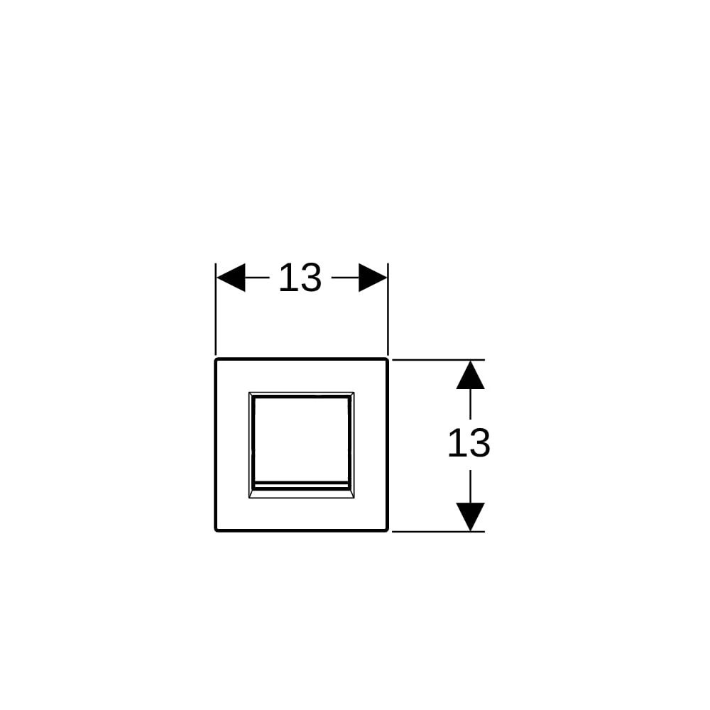 Geberit Typ 20 (ex Typ 30) Urinalsteuerung mit pneumatischer Spülauslösung, Square, ... GEBERIT-116017DW1 4025410703651 (Abb. 4)