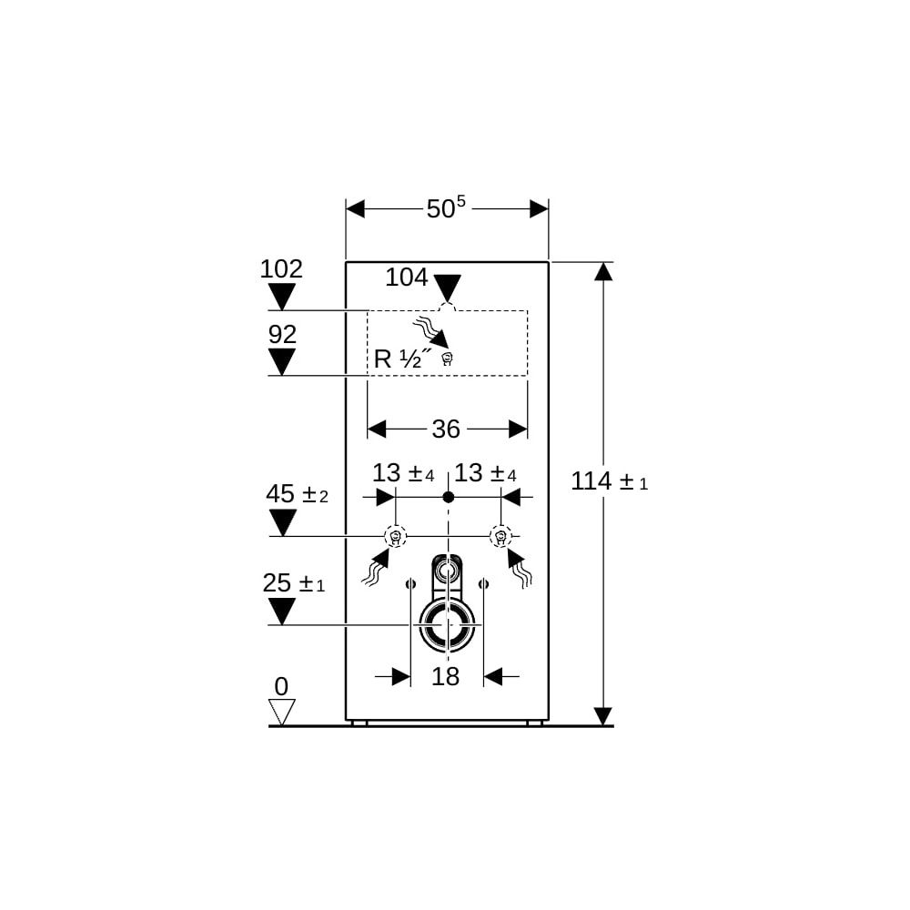 Geberit Monolith Sanitärmodul für Wand-WC, Höhe 114cm, Frontverkleidung aus Glas Sch... GEBERIT-131031SJ6 4025410523709 (Abb. 6)
