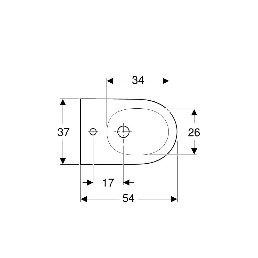 Geberit ONE Wandbidet geschlossene Form, Tiefe 54cm, Überlauf verdeckt, Weiß/KeraTec... GEBERIT-500690011 4025410715166 (Abb. 7)