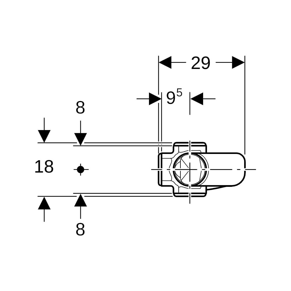 Geberit PE Sovent Formstück, 12l/s, 110x110x75mm, PE-HD, Schwarz, 367614161... GEBERIT-367614161 4025416292661 (Abb. 8)