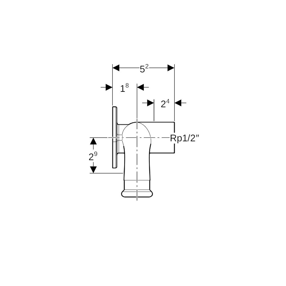 Geberit Mapress Kupfer Doppelanschlusswinkel 90 Grad, d 22mm, Rp 1/2″, d1 22mm, L1 5cm, ... GEBERIT-63464 4024723634645 (Abb. 6)