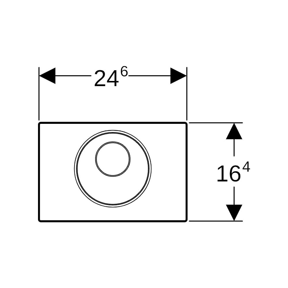 Geberit Sigma10 WC-Steuerung elektronisch Netz, 1-M, Edelstahl gebürstet/poliert, au... GEBERIT-115890SN6 4025410532022 (Abb. 8)