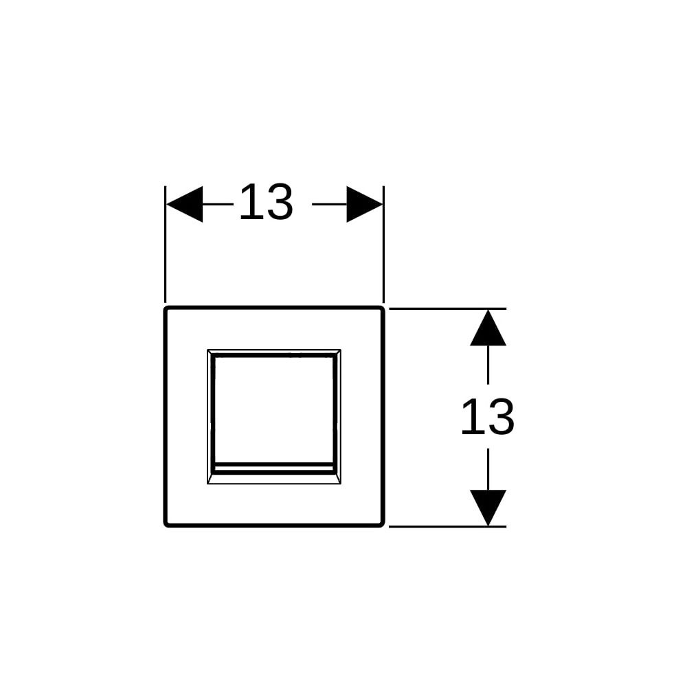 Geberit Typ 20 (Typ 30) Drückerplatte für Urinalsteuerung mit pneumatischer Spülausl... GEBERIT-243270KH1 4025416521846 (Abb. 6)