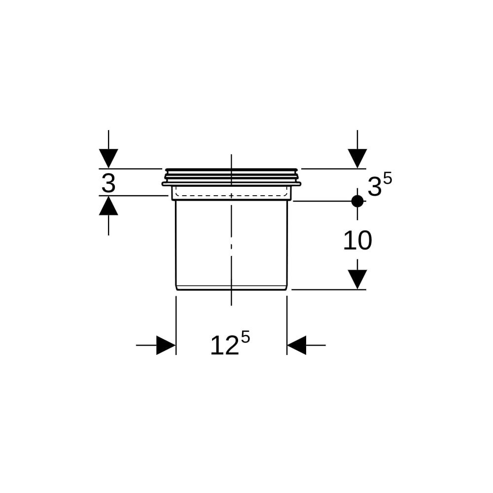 Geberit Verlängerungsstück für Bodenabläufe 13x13cm, Bodeneinläufe 13x13cm... GEBERIT-388100001 4025416581017 (Abb. 4)