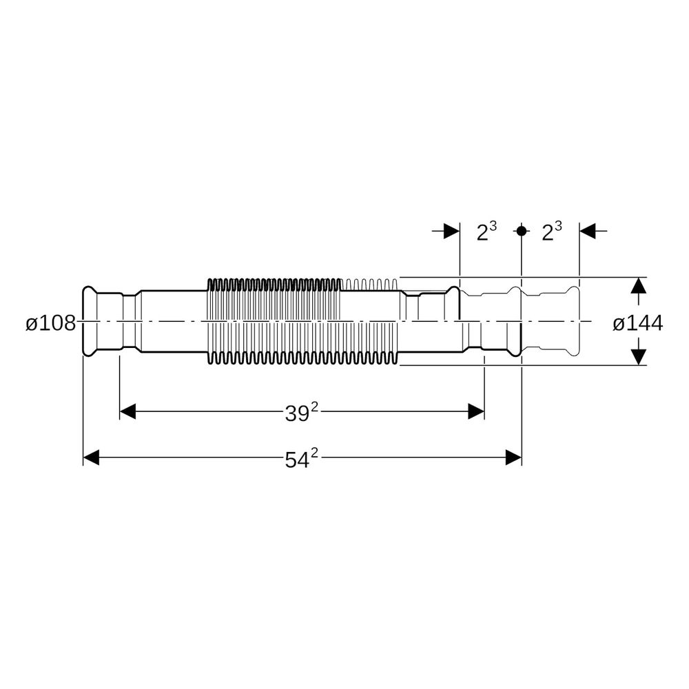 Geberit Mapress C-Stahl Axialkompensator mit Pressmuffen Außendurchmesser 108mm, Edelsta... GEBERIT-23941 4024723239413 (Abb. 8)