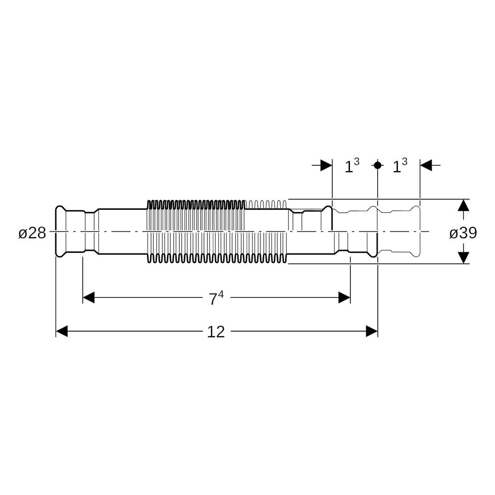 Geberit Mapress Edelstahl Axialkompensator mit Pressmuffen Außendurchmesser 28mm... GEBERIT-33935 4024723339359 (Abb. 8)
