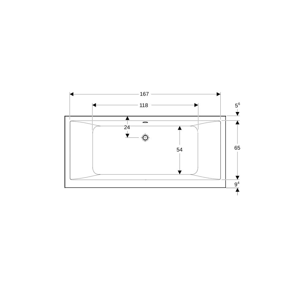 Geberit Renova Plan Rechteckbadewanne Duo 180x80cm, Gesamtvolumen 219l... GEBERIT-554307011 4025410710505 (Abb. 7)