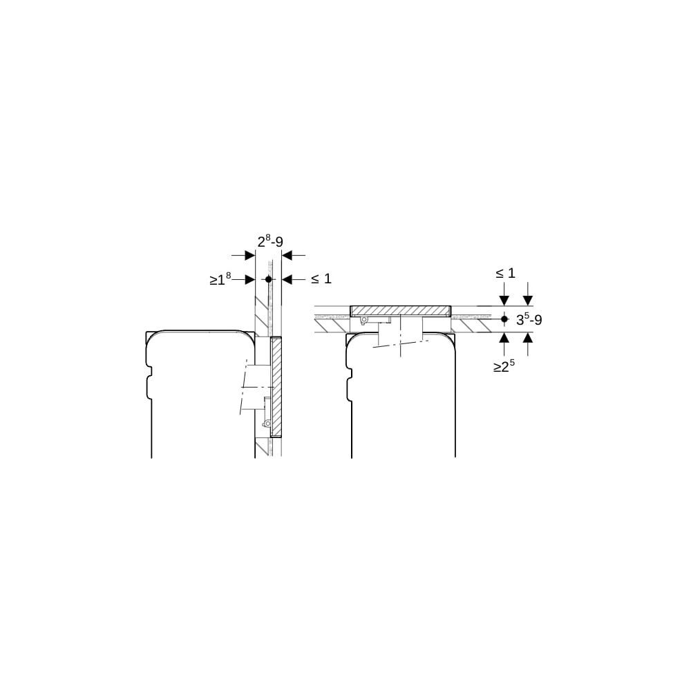 Geberit Omega Abdeckplatte flächenbündig, mit Sichtrahmen Sonderanfertigung... GEBERIT-115088001 4025416485353 (Abb. 7)