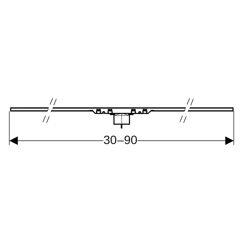 Geberit CleanLine50 Duschrinne Länge 30-90cm, Schwarzchrom gebürstet, Baujahr 2025... GEBERIT-154446QC2 4064746051210 (Abb. 10)