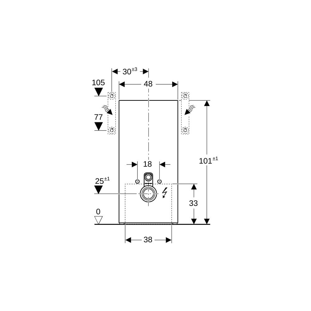 Geberit Monolith Plus Sanitärmodul für Wand-WC 101cm, Frontverkl.Steinzeug Schiefero... GEBERIT-131222007 4025410763174 (Abb. 4)