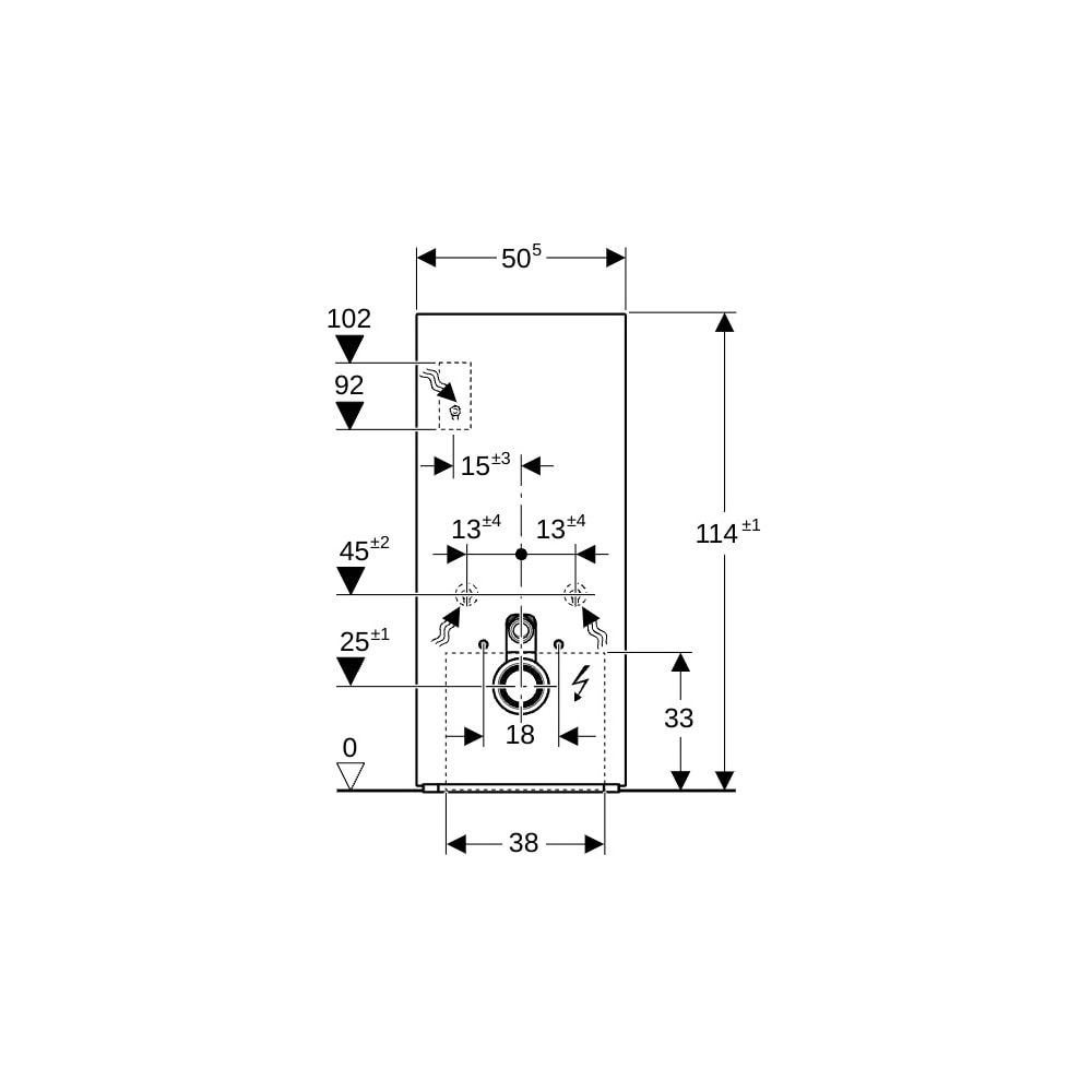 Geberit Monolith Plus Sanitärmodul für Wand-WC 114cm, Frontverkleidung Steinzeug Bet... GEBERIT-131231JV7 4025410763273 (Abb. 4)
