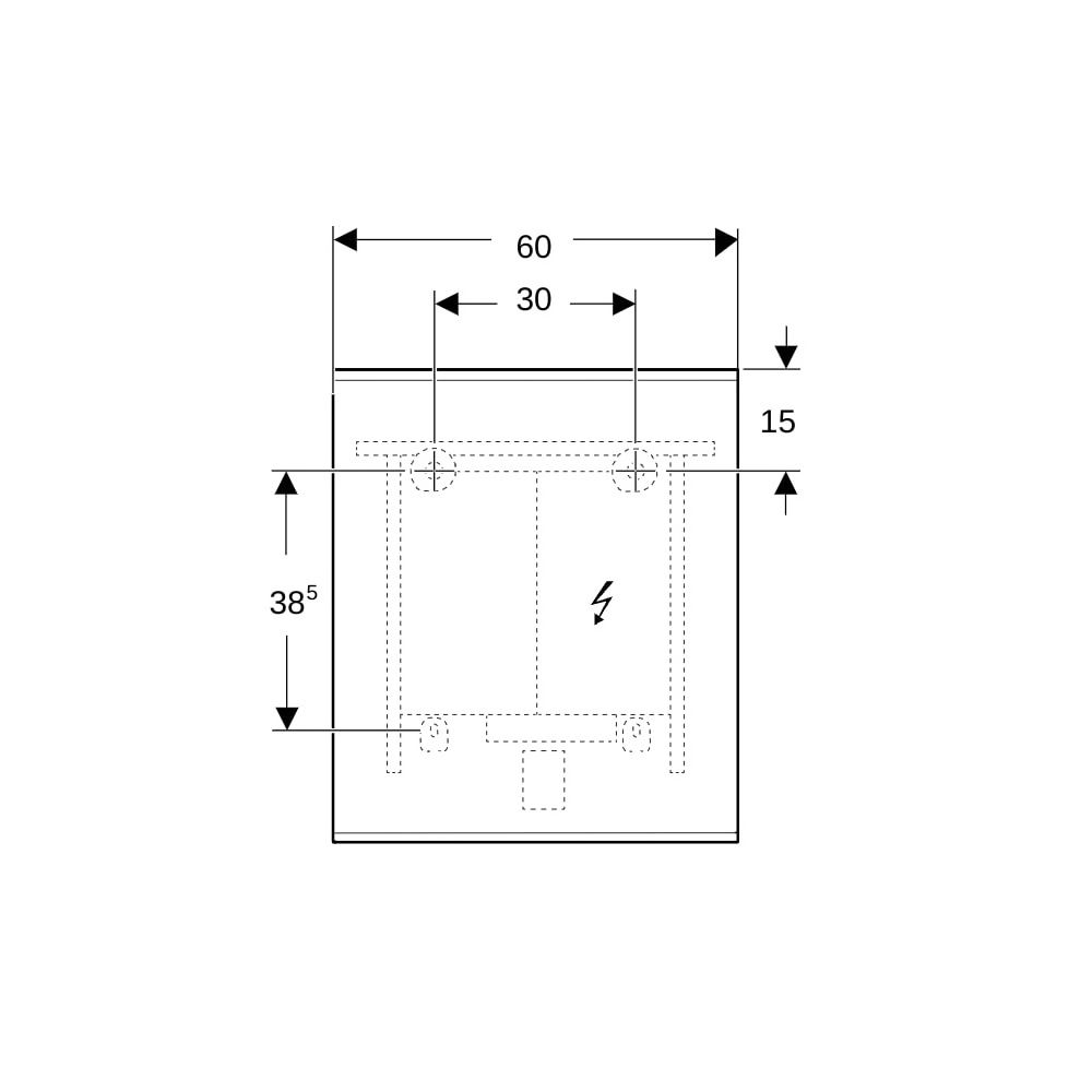 Geberit Option Plus Square Lichtspiegel, direkte, indirekte Beleuchtung, 60x70x3,5cm... GEBERIT-502781141 4025410059987 (Abb. 5)