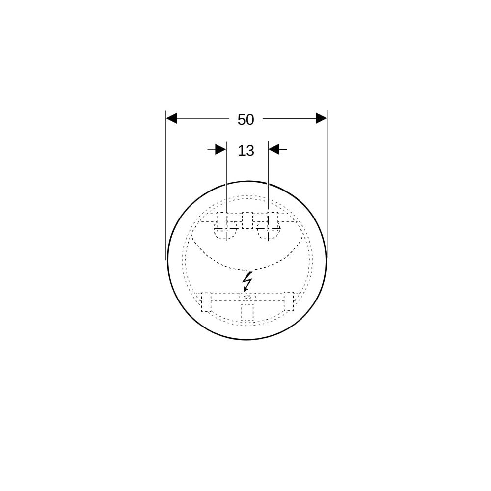 Geberit Option Round Lichtspiegel mit direkter und indirekter Beleuchtung 50x50cm, D... GEBERIT-502796001 4025410060112 (Abb. 5)