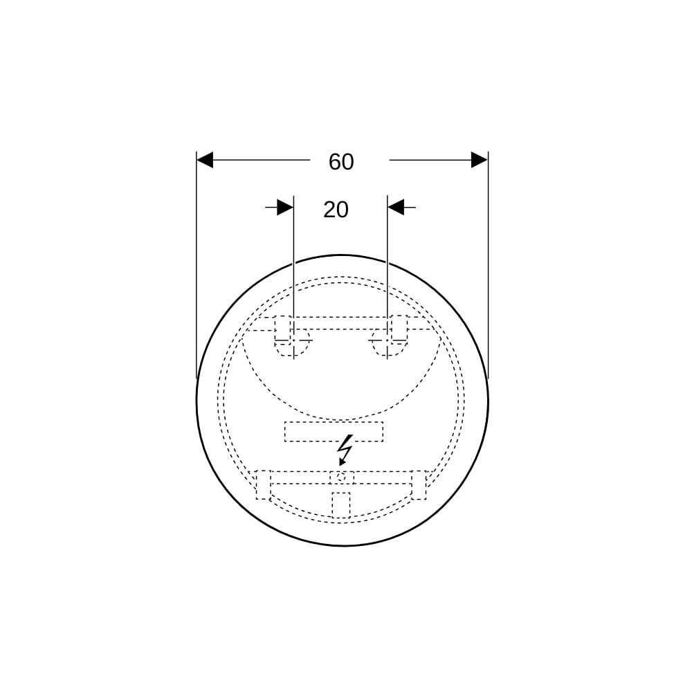 Geberit Option Round Lichtspiegel mit direkter und indirekter Beleuchtung 60x60cm, D... GEBERIT-502797001 4025410060129 (Abb. 5)