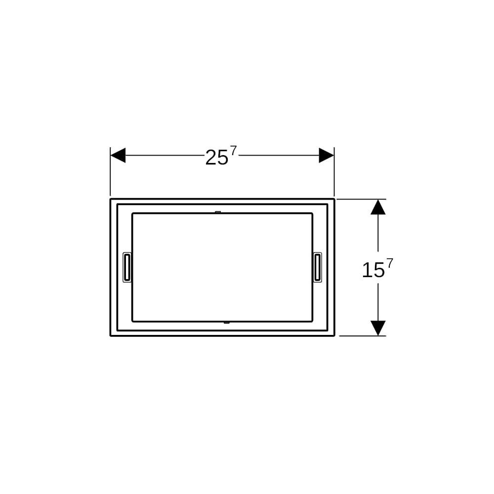 Geberit Sigma 70 Abdeckrahmen für Drückerplatte, Square, Schwarzchrom poliert... GEBERIT-115623QC1 4025410059116 (Abb. 4)