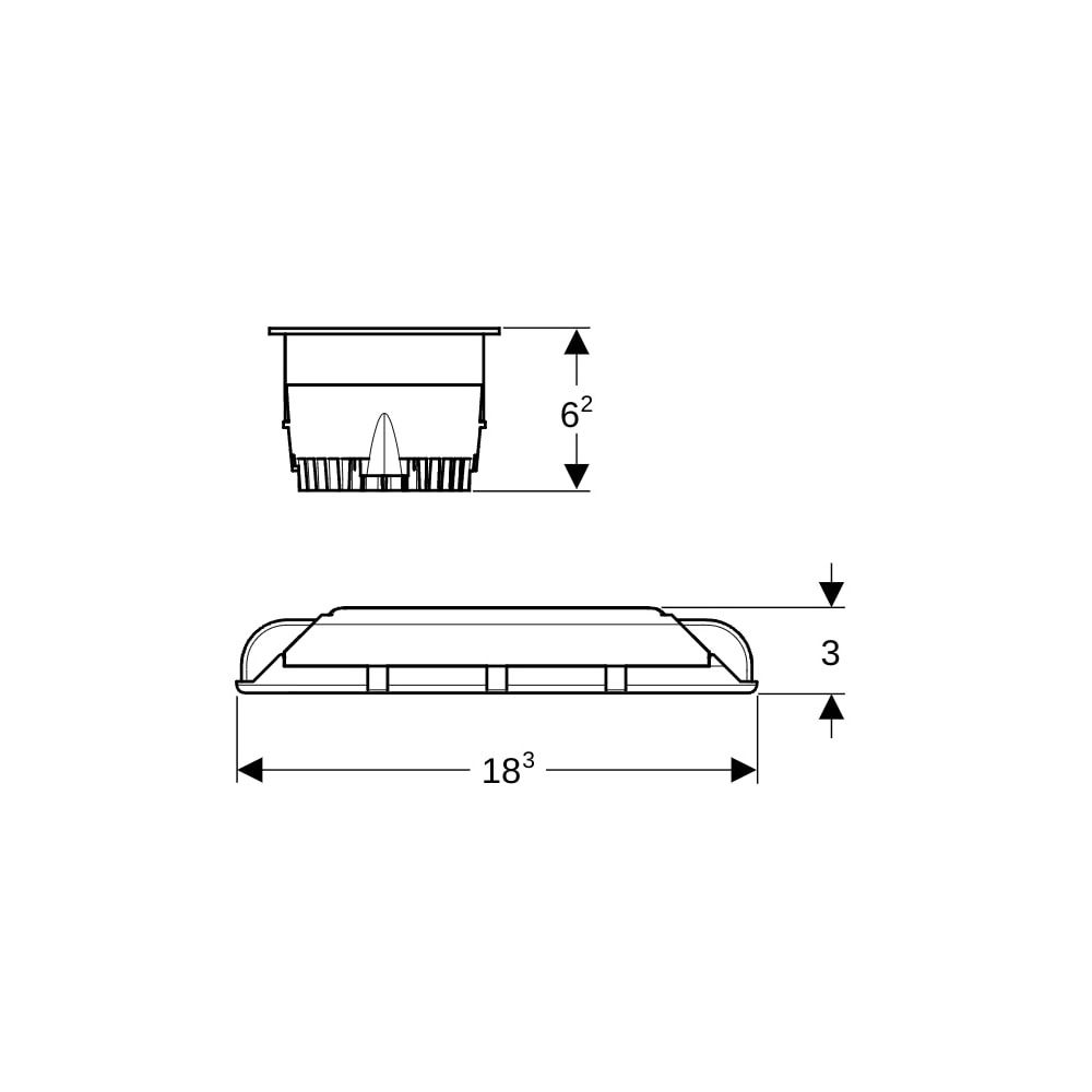 Geberit LED Deckenspot mit DALI für ComfortLight, Weiß... GEBERIT-502925011 4025410086297 (Abb. 4)