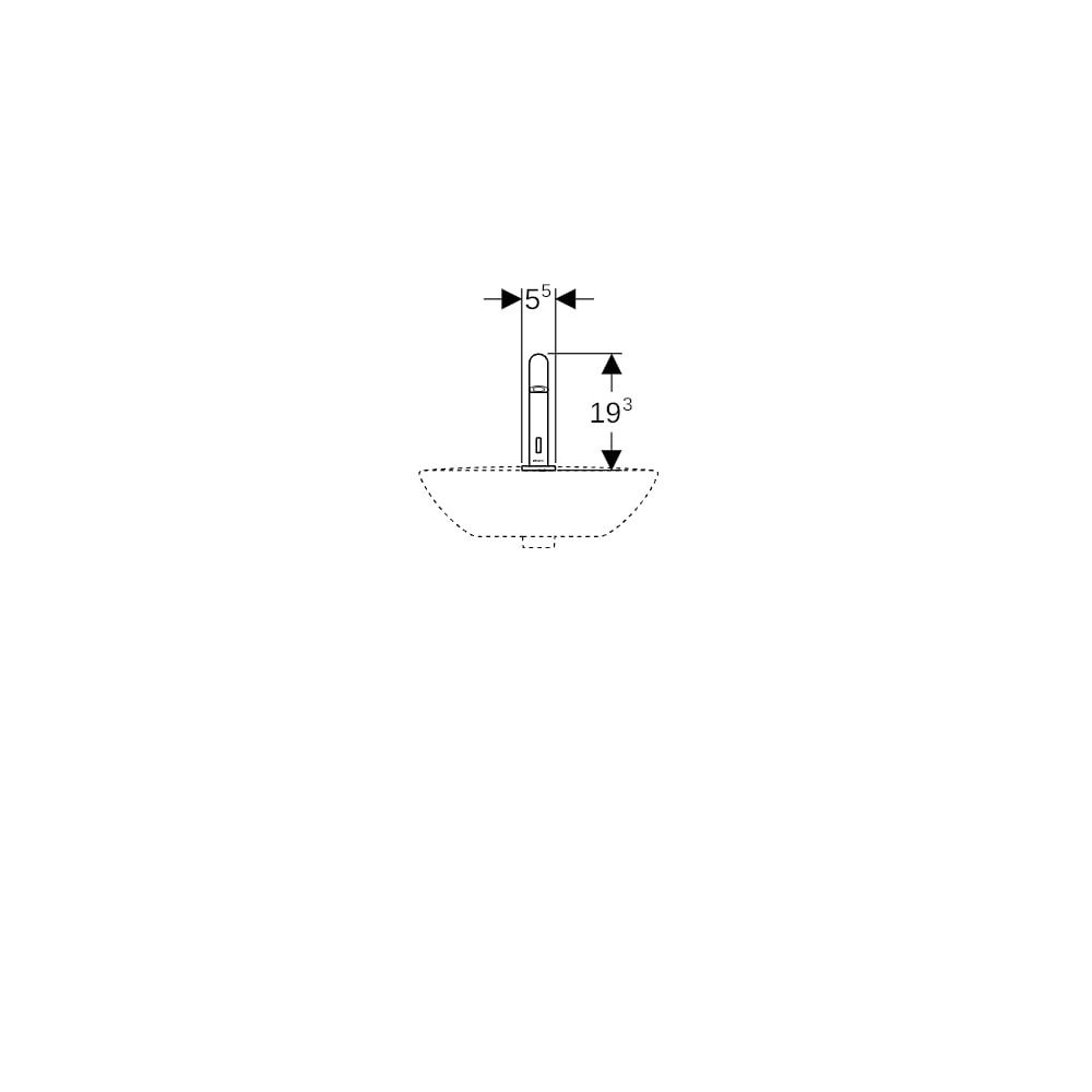 Geberit Piave Waschtischarmatur Standmontage, Generatorbetrieb, für UP-Funktionsbox ... GEBERIT-116185211 4025416834724 (Abb. 6)