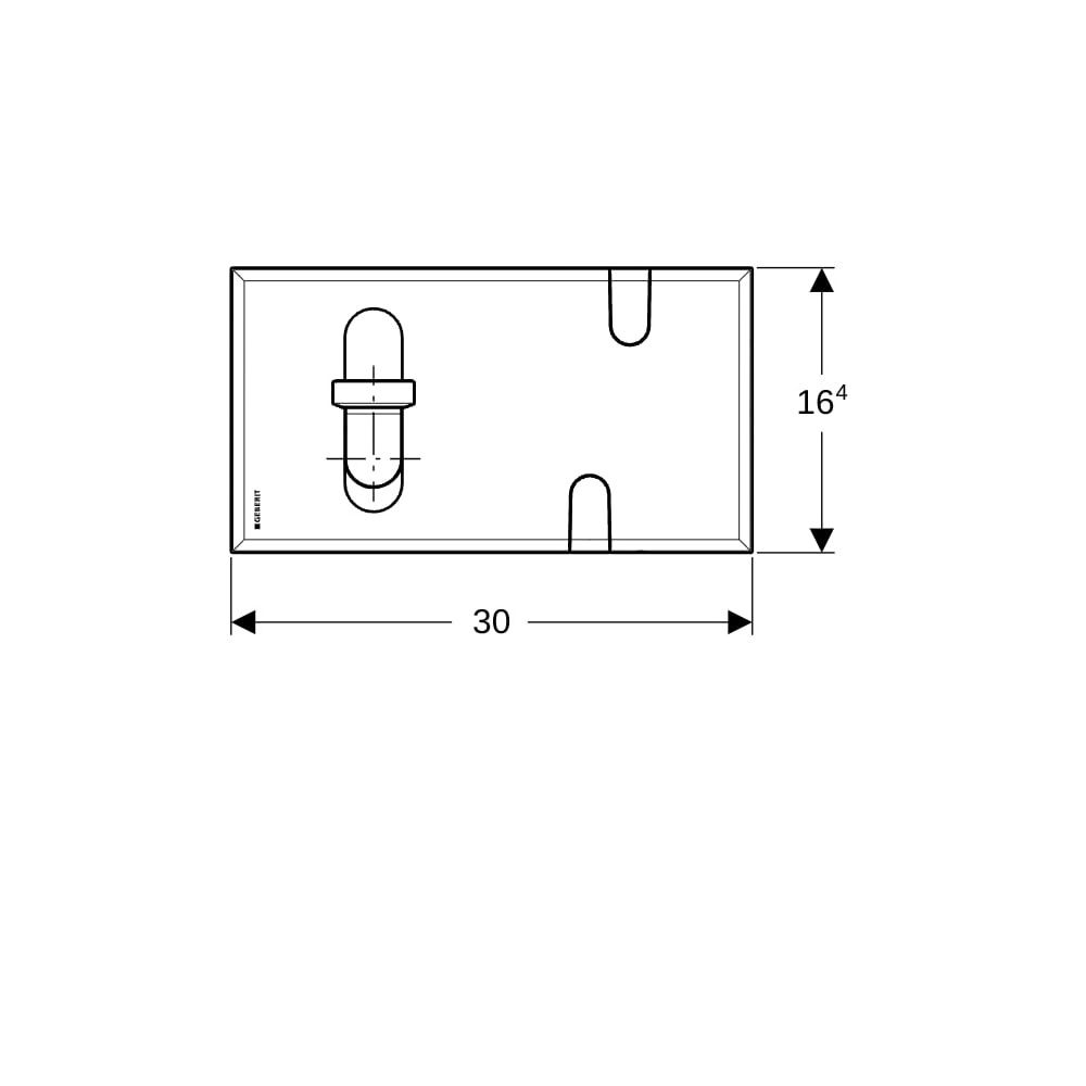 Geberit Abdeckplatte für Waschtischarmaturen mit UP-Funktionsbox, Unterputz-Geruchsv... GEBERIT-116426111 4025416836568 (Abb. 6)