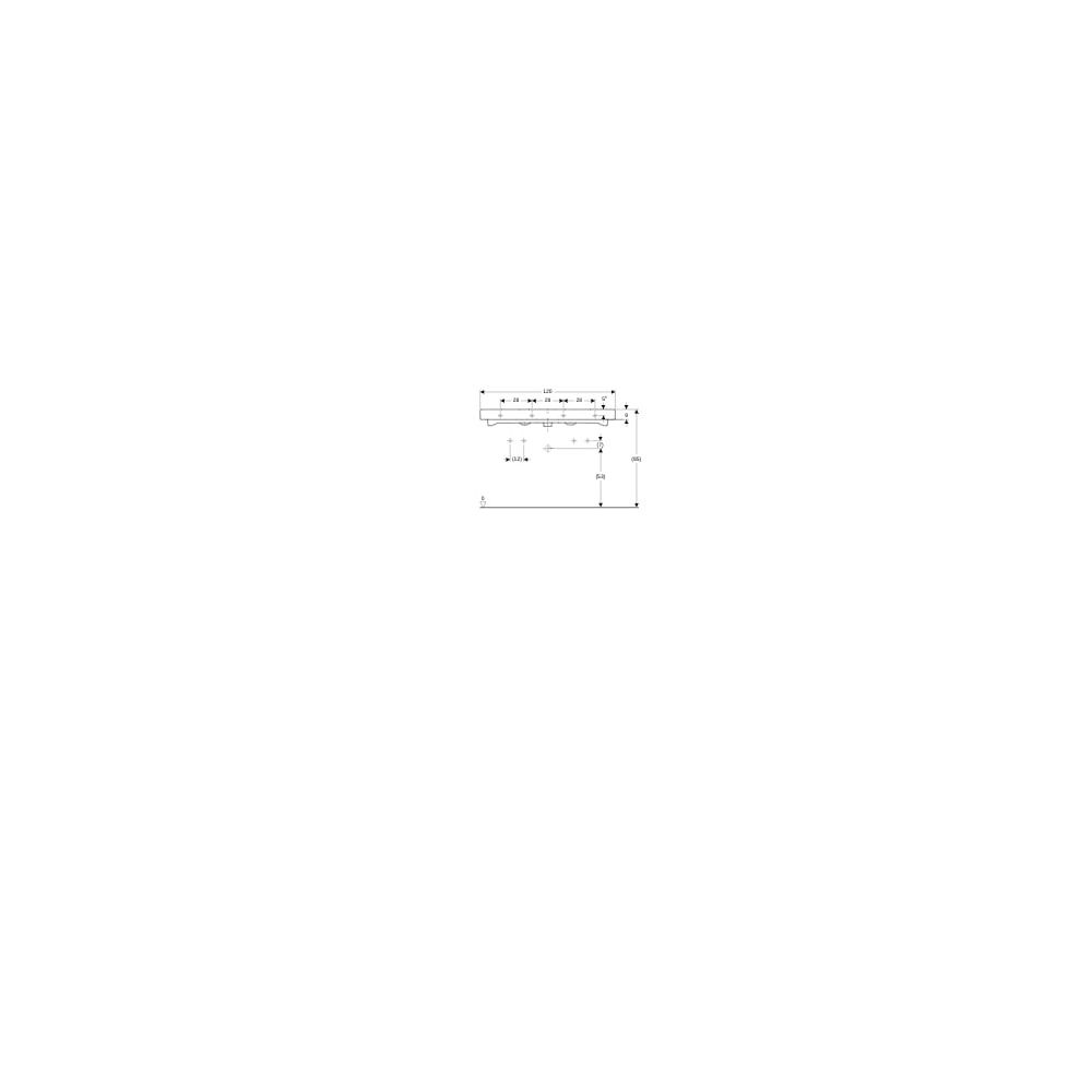 Geberit iCon Waschtisch, Breite 120cm, Tiefe 48,5cm, Hahnloch links, rechts, Überlau... GEBERIT-124020000 4022009304374 (Abb. 8)