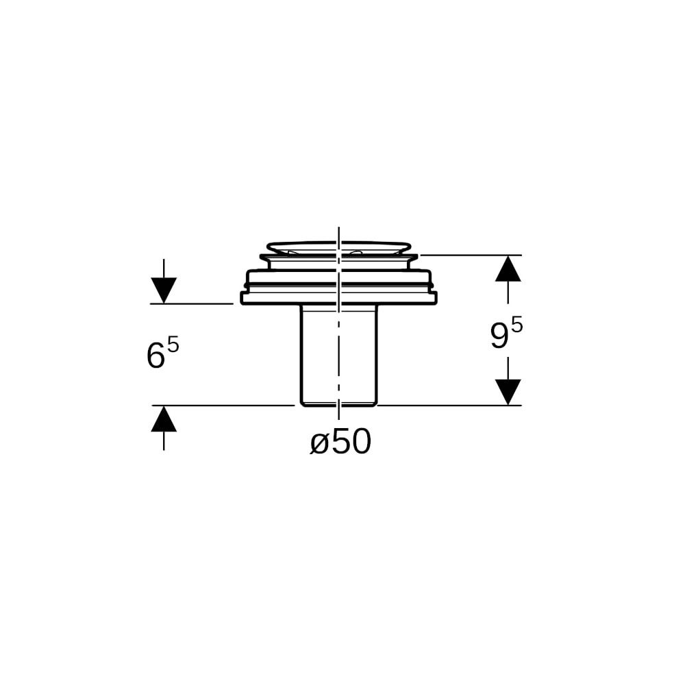 Geberit Ablaufanschluss für Setaplano Duschfläche, stockwerksdurchdringende Installa... GEBERIT-154032001 4025416536574 (Abb. 5)