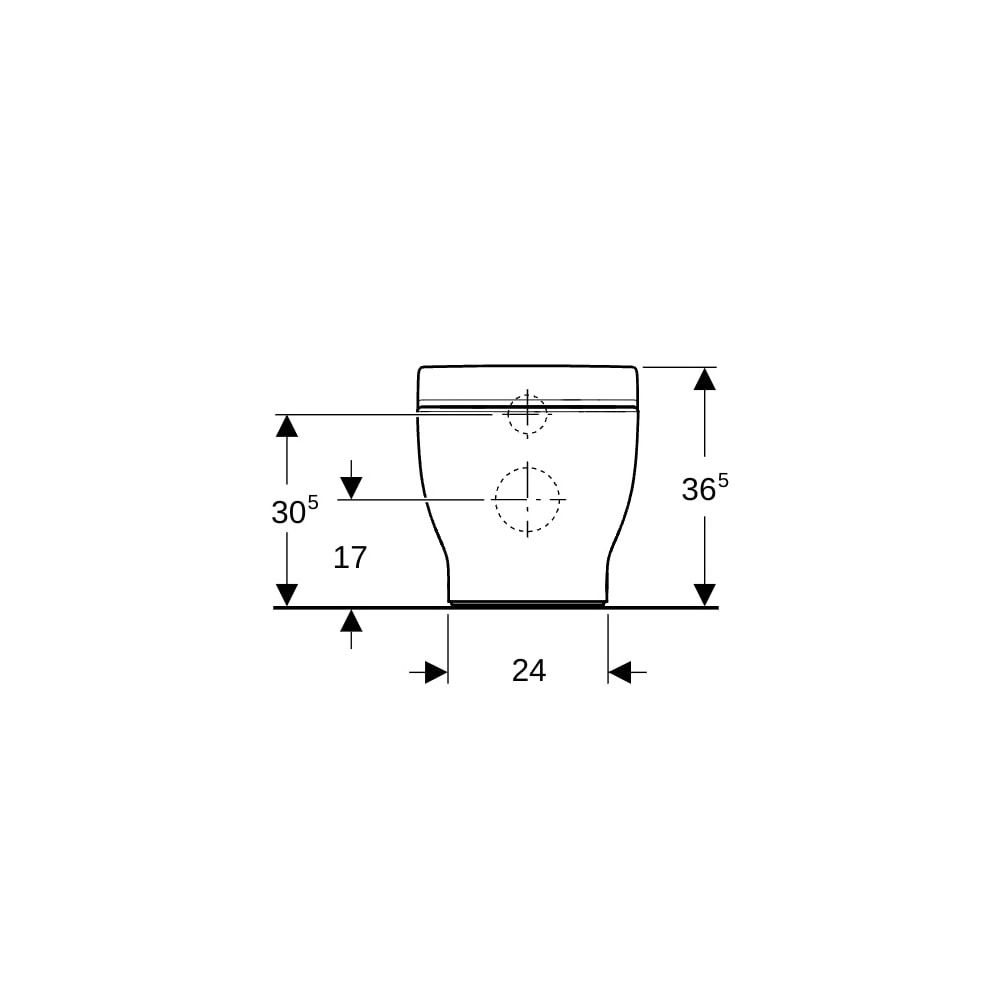 Geberit Bambini Stand-WC für Kinder, Tiefspüler Rimfree, Höhe 30cm, Weiß, KeraTect... GEBERIT-502966008 4025410105387 (Abb. 5)