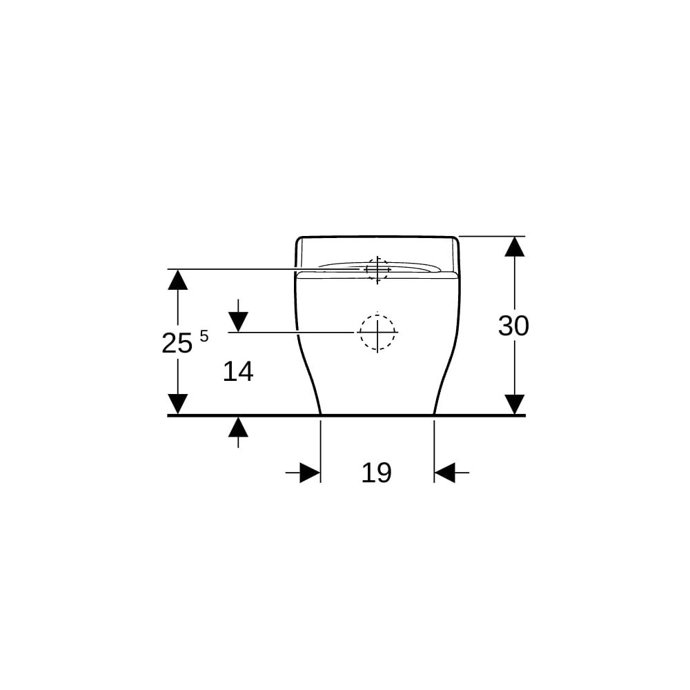 Geberit Bambini Stand-WC für Kleinkinder Tiefspüler Rimfree, Höhe 24cm, Weiß, KeraTe... GEBERIT-502965008 4025410104878 (Abb. 5)