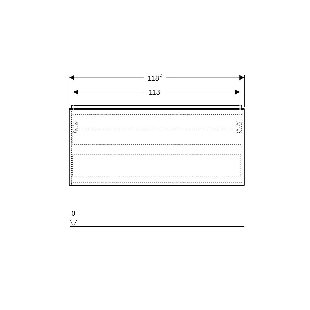 Geberit Acanto Unterschrank für Waschtisch 1 Schublade/Innenschublade WT 120cm Weiß ... GEBERIT-503006011 4025410127433 (Abb. 5)
