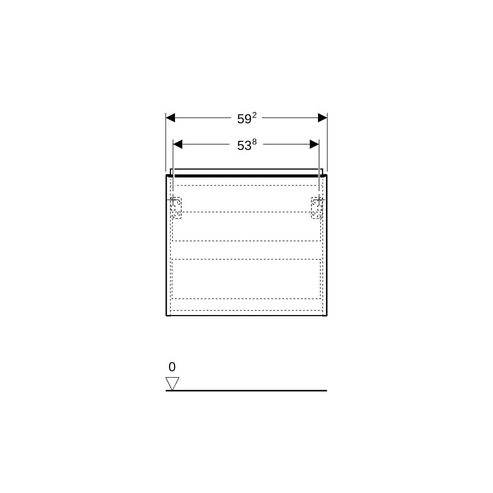 Geberit Acanto Unterschrank für Waschtisch, 1 Schublade/Innenschublade WT 60cm, Lava... GEBERIT-503003JK1 4025410141217 (Abb. 5)