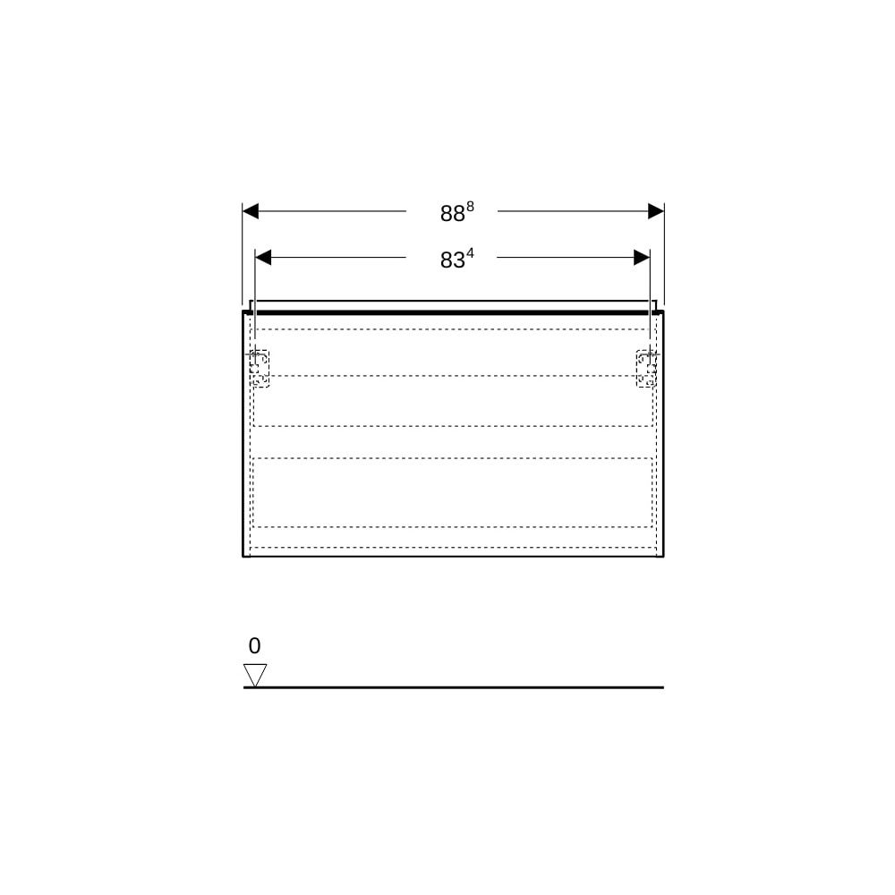 Geberit Acanto Unterschrank für Waschtisch 1 Schublade/Innenschublade WT 90cm Eiche ... GEBERIT-503005JH1 4025410127006 (Abb. 5)