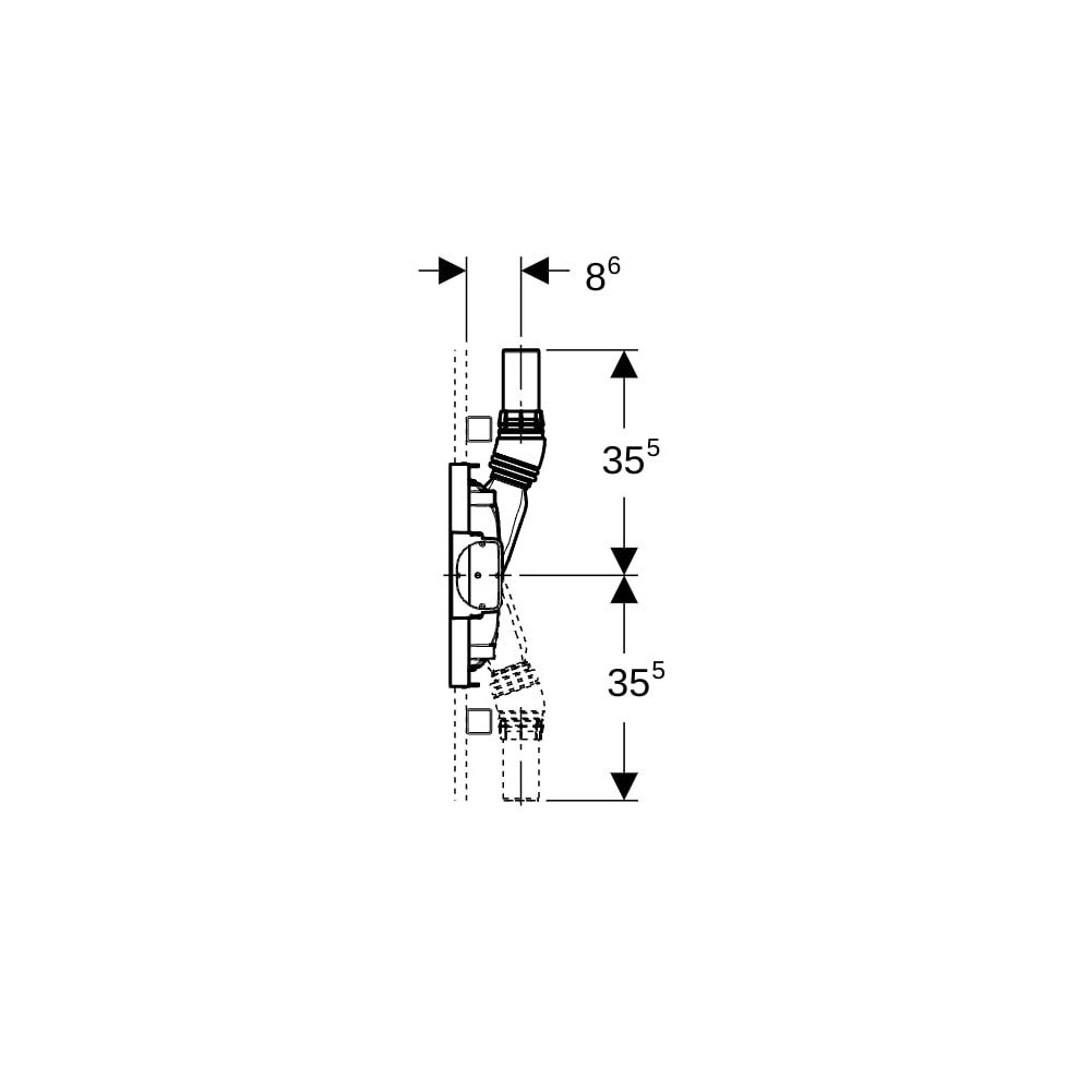 Geberit Duofix Element für Dusche, 50cm, für Metall-/Holzständerw., mit Wandablauf, ... GEBERIT-111591002 4064746030710 (Abb. 4)