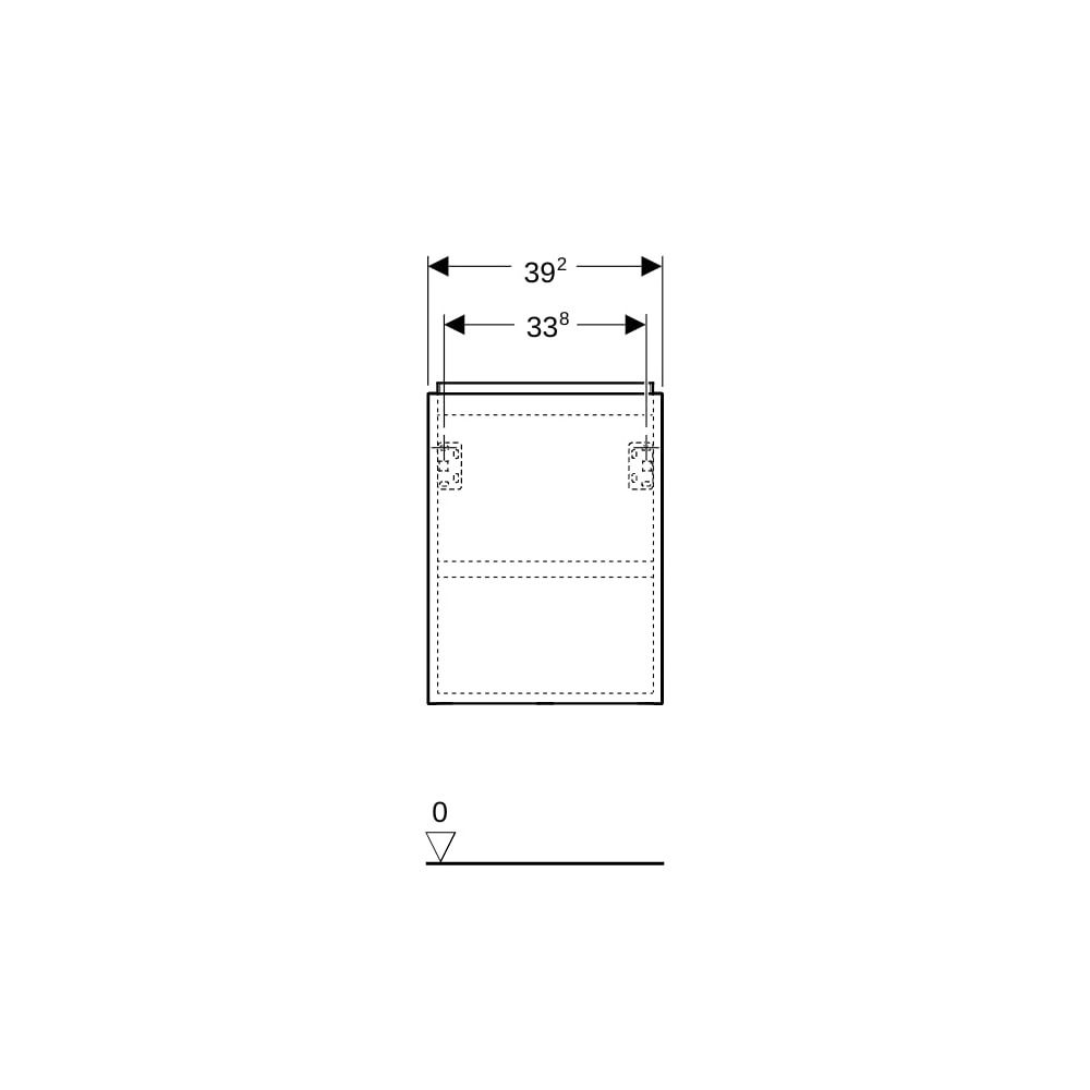 Geberit Acanto Unterschrank für Handwaschbecken, 1 Tür WT 40cm, Weiß lackiert matt/p... GEBERIT-503001013 4025410126467 (Abb. 5)
