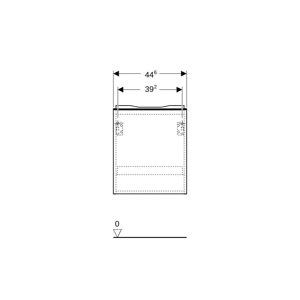 Geberit Acanto Unterschrank für Handwaschbecken, 1 Schublade WT 45cm, Lava lackiert ... GEBERIT-503002JK1 4025410134578 (Abb. 5)