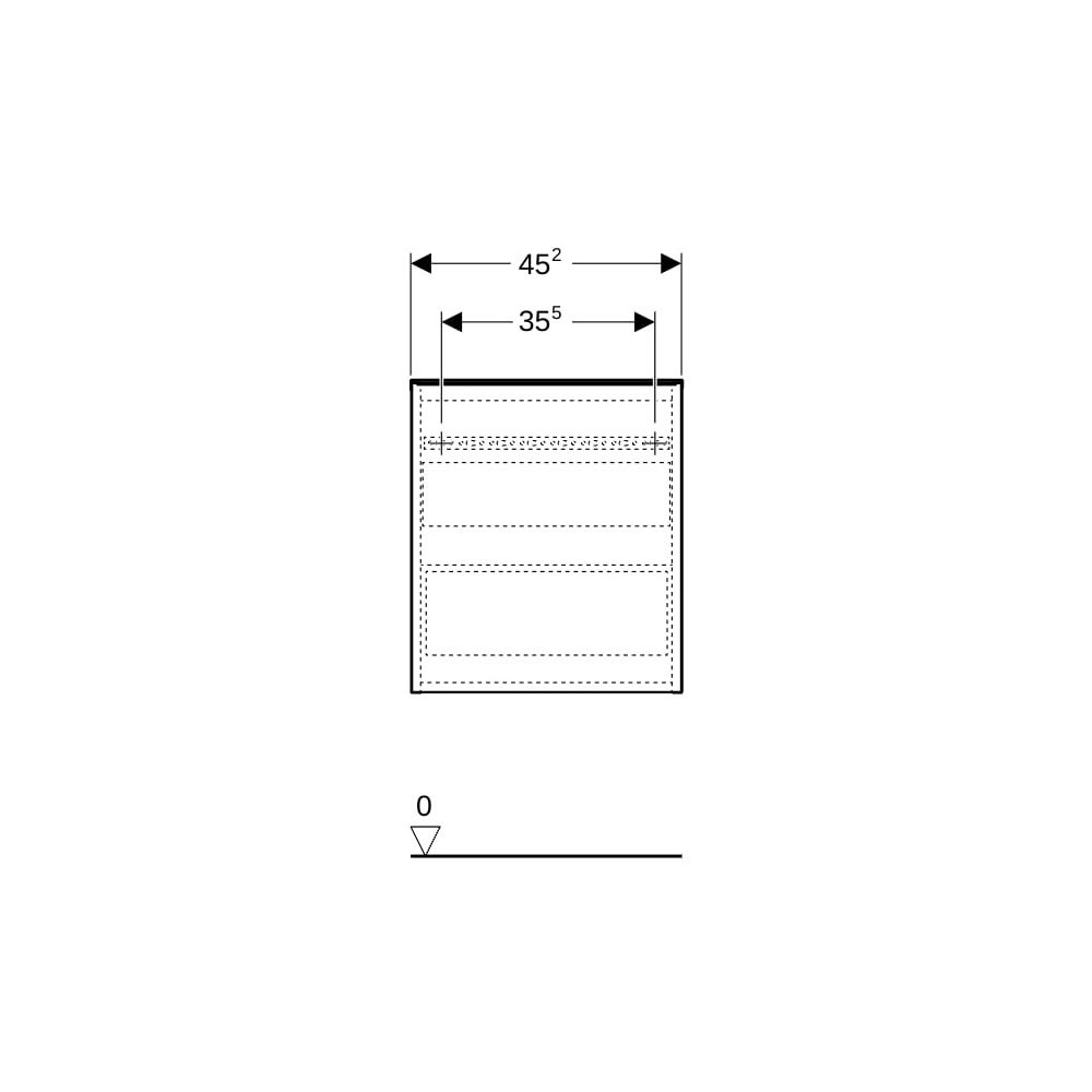 Geberit Acanto Seitenschrank 1 Schublade/Innenschublade H 52cm Weiß lackiert hochglä... GEBERIT-503010012 4025410133434 (Abb. 5)