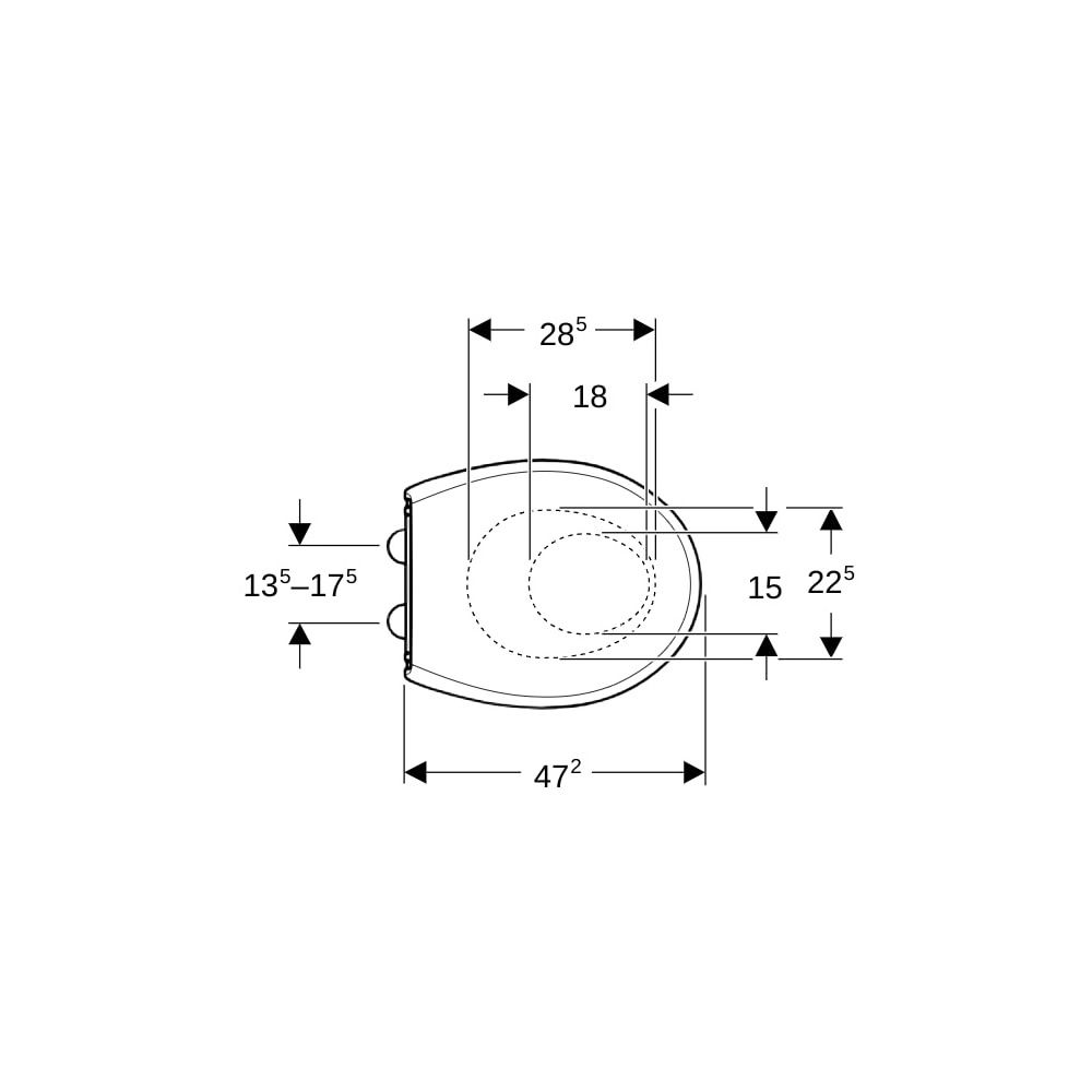 Geberit Renova WC-Sitz, WC-Sitzring für Kinder Befür von oben, Absenkautomatik Quick... GEBERIT-500981011 4025410739056 (Abb. 7)