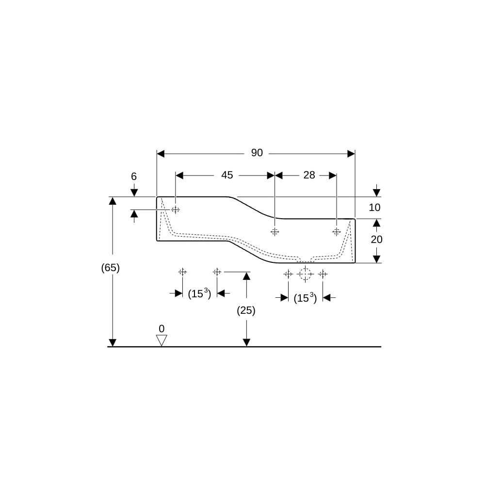 Geberit Bambini Spiel-/Waschlandschaft, 2 Waschplätze, tieferes Becken rechts B 90cm... GEBERIT-502974FY1 4064746000348 (Abb. 5)