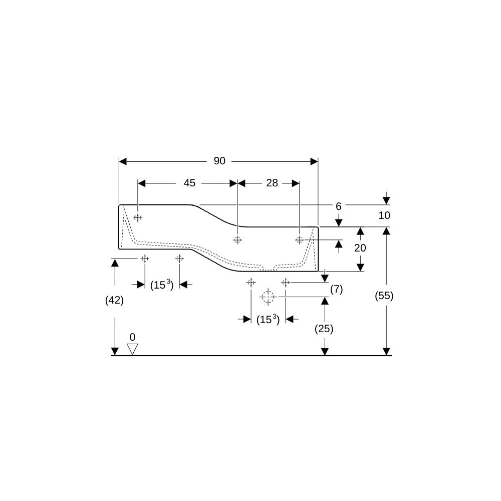 Geberit Bambini Spiel-/Waschlandschaft, 2 Waschplätze, tieferes Becken rechts B 90cm... GEBERIT-502974792 4064746000447 (Abb. 5)