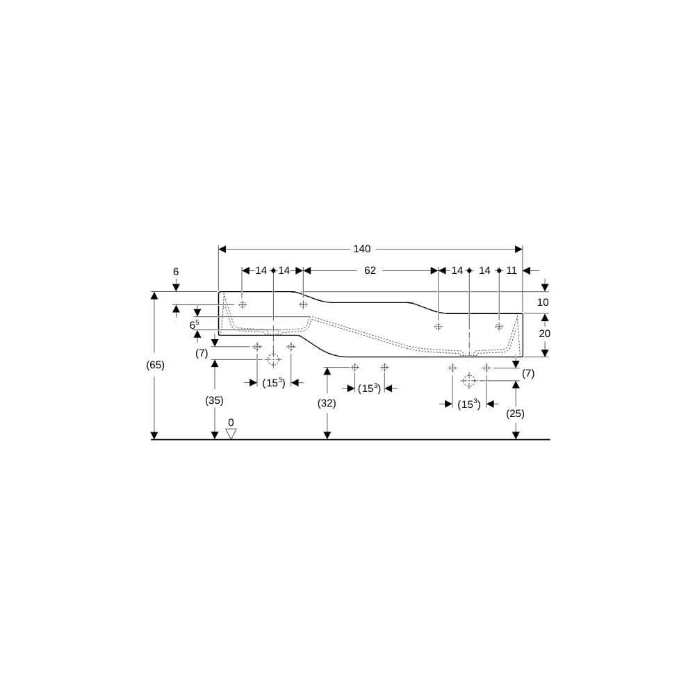 Geberit Bambini Spiel-/Waschlandschaft, 3 Waschplätze, tieferes Becken rechts B 140c... GEBERIT-502976792 4064746000782 (Abb. 5)