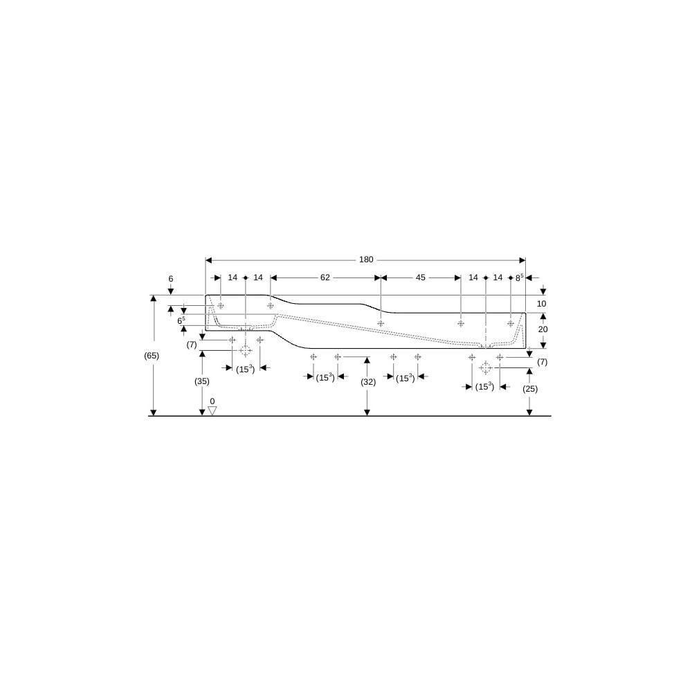 Geberit Bambini Spiel-/Waschlandschaft, 4 Waschplätze, tieferes Becken rechts B 180c... GEBERIT-502978002 4064746000867 (Abb. 5)