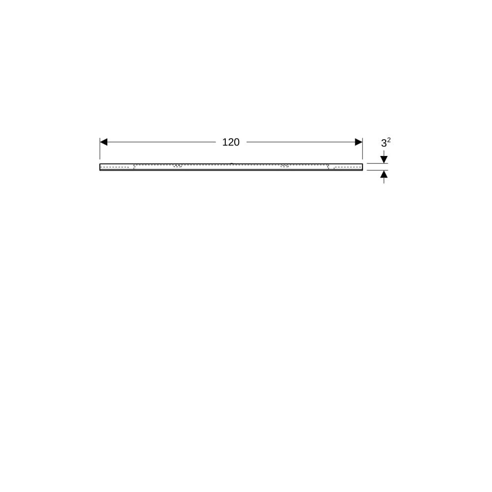 Geberit Option Square Lichtspiegel Beleuchtung beidseitig, Breite 120cm, Höhe 65cm, ... GEBERIT-819220000 4022009327632 (Abb. 8)