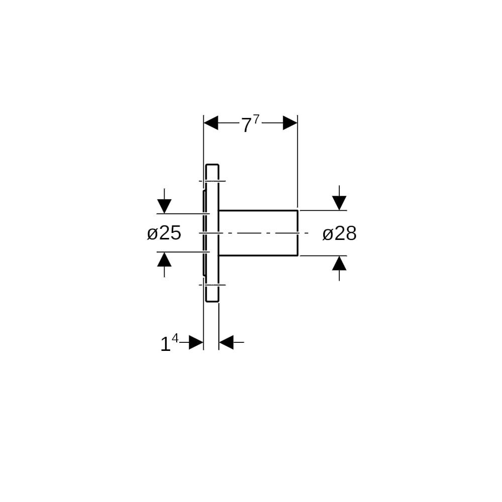 Geberit Mapress C-Stahl Flansch 6 bar, mit Einschubende Außendurchmesser 28mm, DN 25... GEBERIT-23765 4024723237655 (Abb. 6)