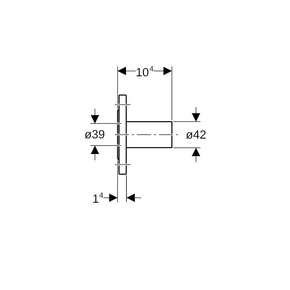 Geberit Mapress C-Stahl Flansch 6 bar, mit Einschubende Außendurchmesser 42mm, DN 40... GEBERIT-23767 4024723237679 (Abb. 6)