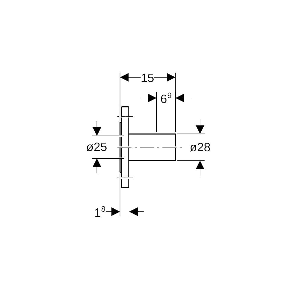 Geberit Mapress Edelstahl Flansch PN 10/16, mit Einschubende, Gas, d 28mm, DN 25... GEBERIT-34212 4024723342120 (Abb. 6)