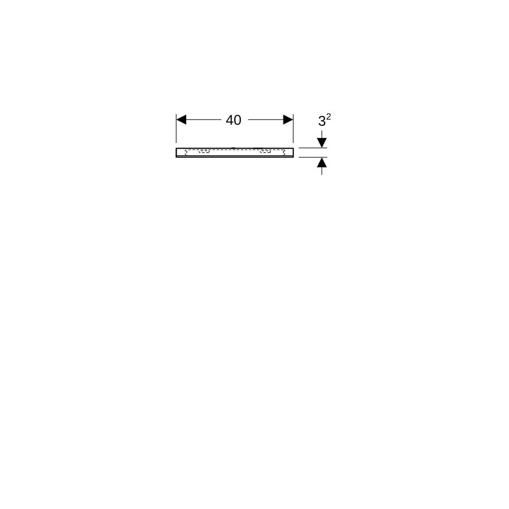 Geberit Option Square Lichtspiegel Beleuchtung oben, Breite 40cm, Höhe 80cm, Alumini... GEBERIT-819240000 4022009327960 (Abb. 8)