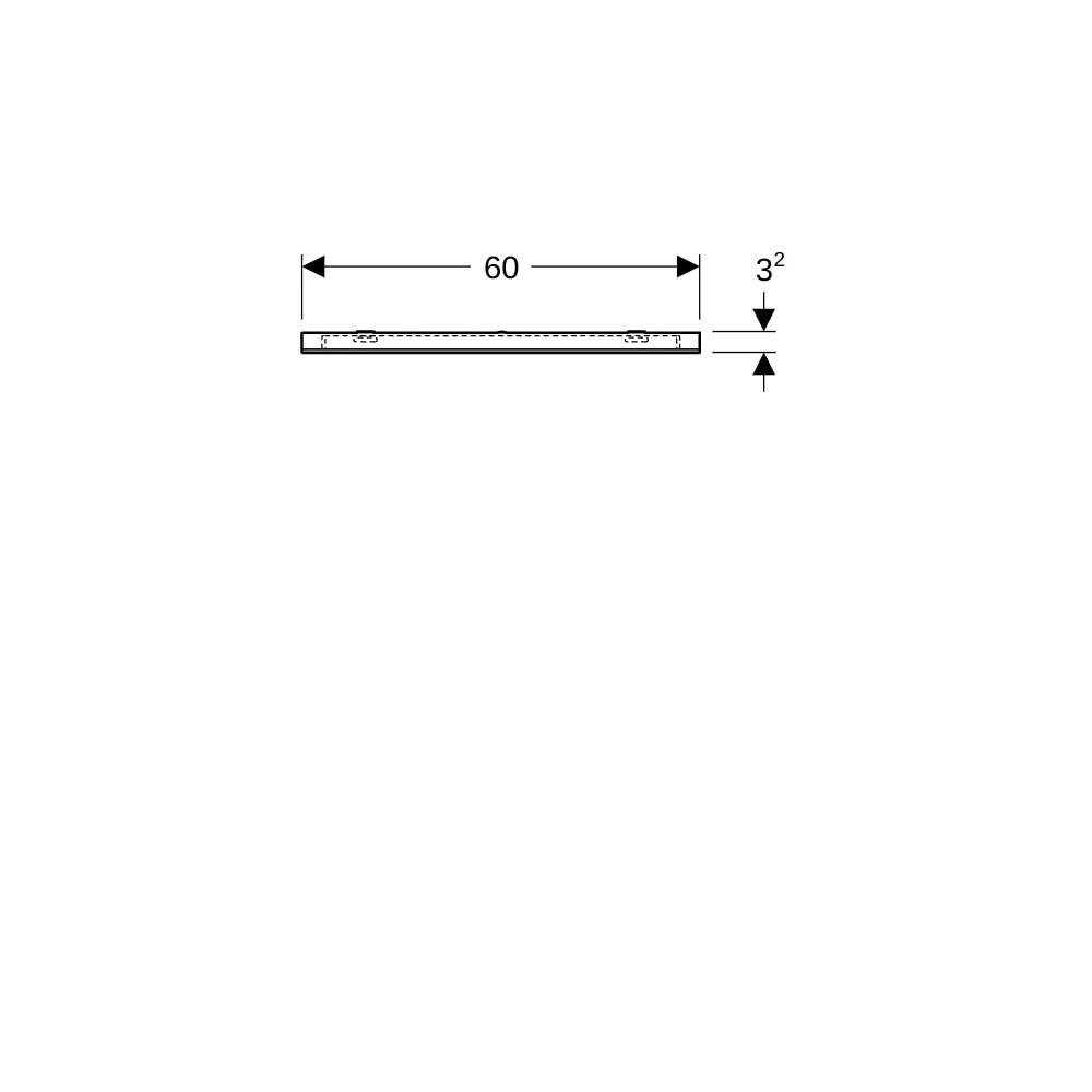 Geberit Option Square Lichtspiegel Beleuchtung oben, Breite 60cm, Höhe 65cm, Alumini... GEBERIT-819260000 4022009328042 (Abb. 8)