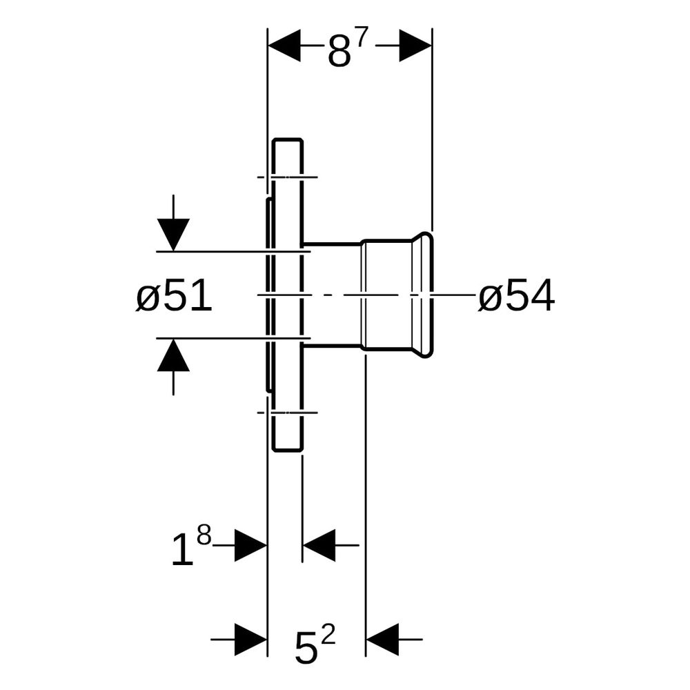 Geberit Mapress Edelstahl Flansch PN 10/16, mit Pressmuffe D 54mm, DN 50... GEBERIT-33738 4024723337386 (Abb. 10)