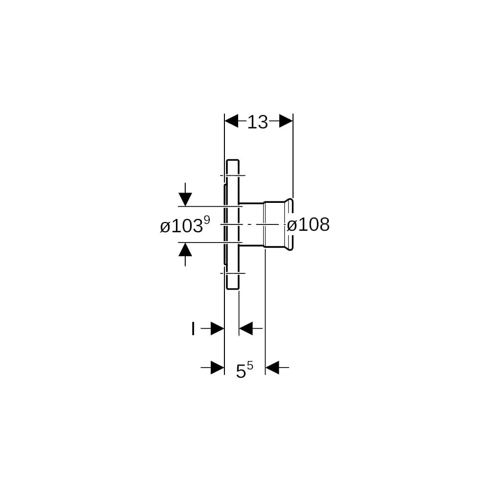 Geberit Mapress C-Stahl Flansch 10/16 bar, mit Pressmuffe Außendurchmesser 108mm, DN 100... GEBERIT-23761 4024723237617 (Abb. 7)
