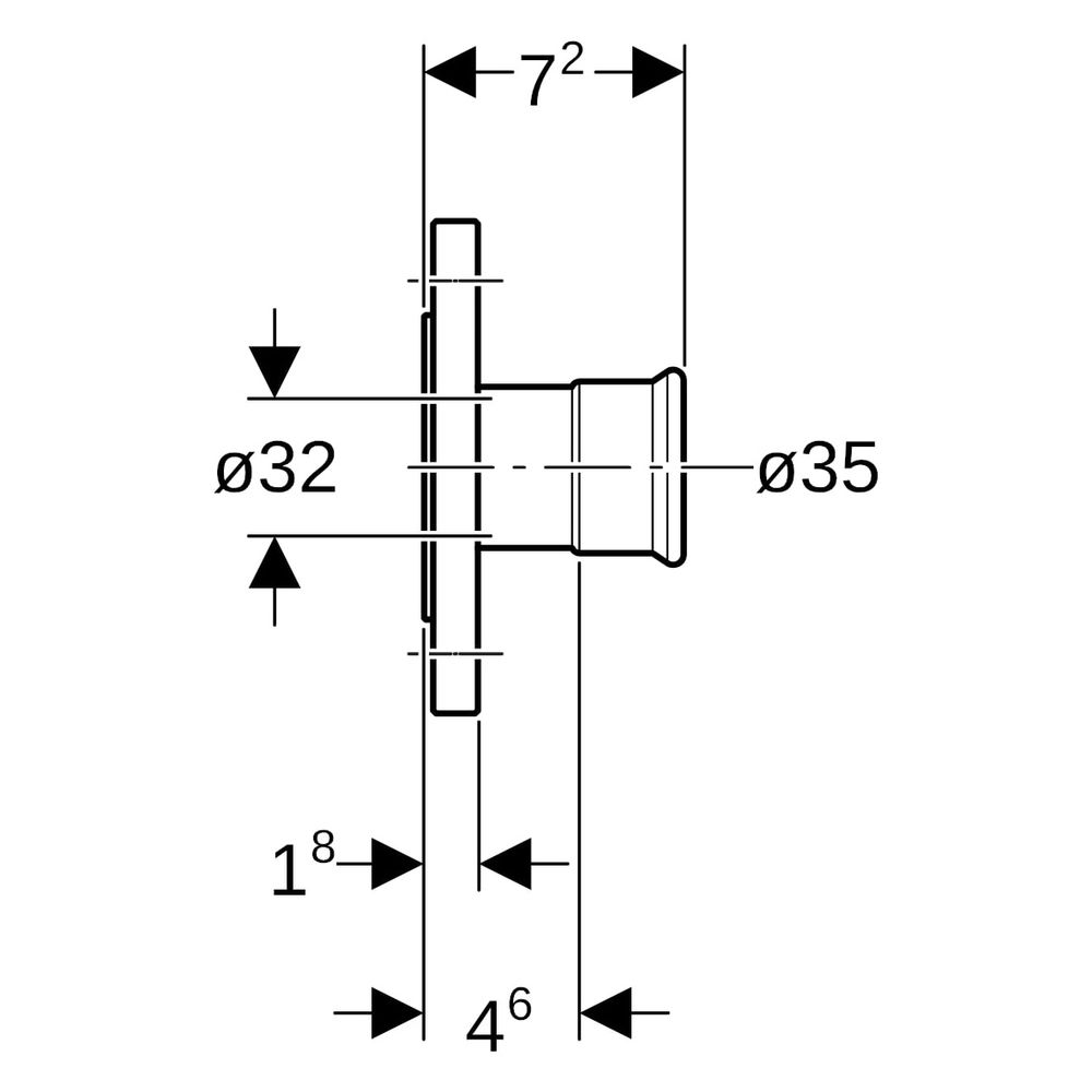 Geberit Mapress Therm Flansch, DN 32, 35mm, Edelstahl, Edelstahl, 43736... GEBERIT-43736 4025410097194 (Abb. 7)