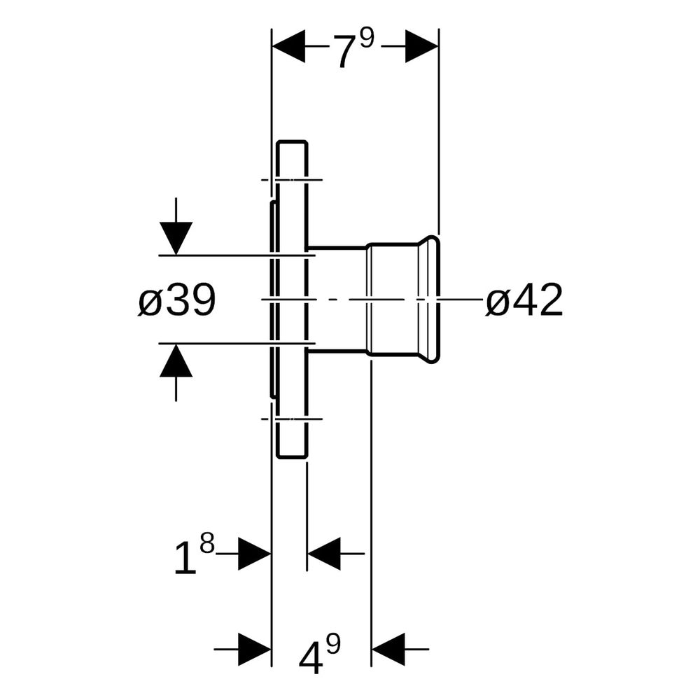 Geberit Flansch Mapress Therm, DN 40, 42mm, Edelstahl, Edelstahl, 43737... GEBERIT-43737 4025410097200 (Abb. 7)