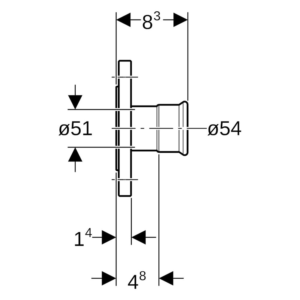 Geberit Mapress Therm Flansch PN 6, mit Pressmuffe, DN 50, 54mm, Edelstahl... GEBERIT-43748 4064746034077 (Abb. 7)