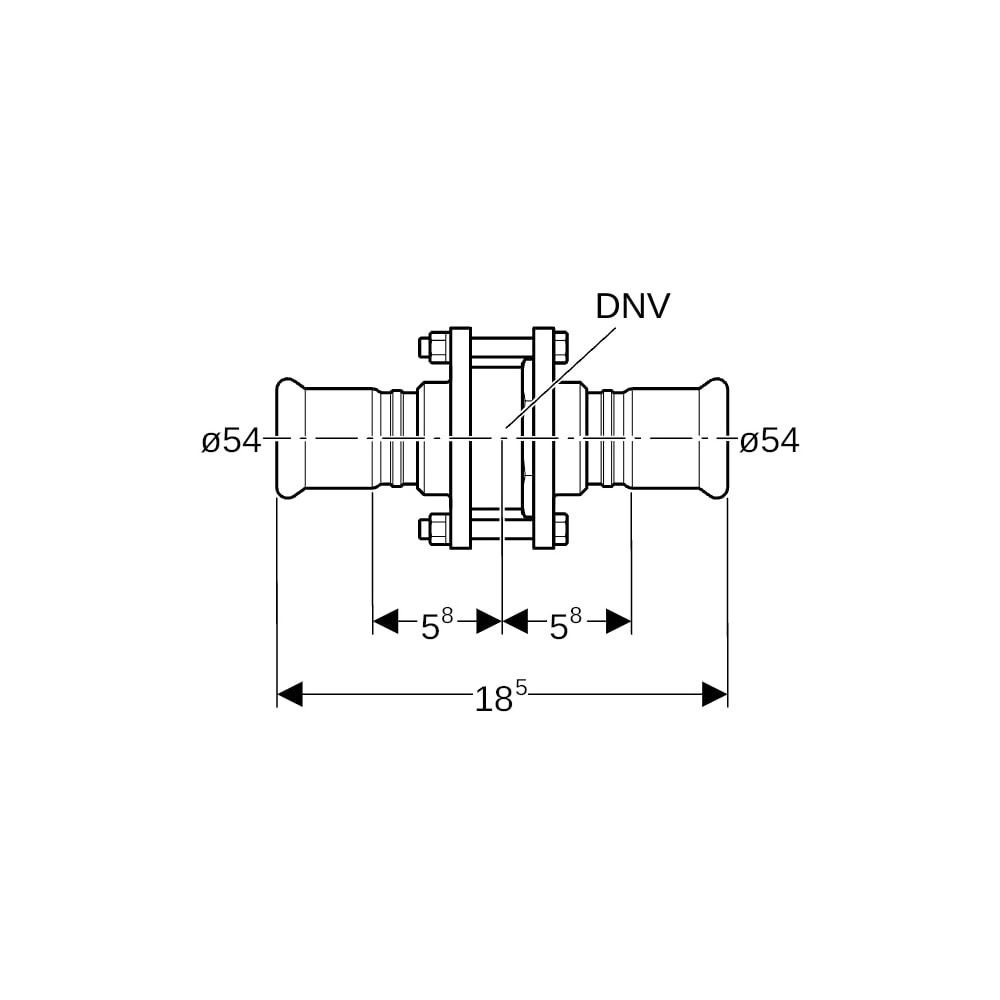 Geberit Mapress Edelstahl Rückschlagventil geflanscht Außendurchmesser 54mm, 16 bar... GEBERIT-92146 4024723921462 (Abb. 5)